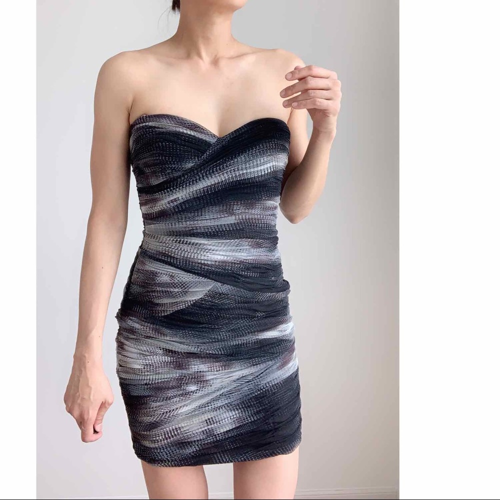 BCBG MAXAZRIA Tulle Crepe bustier dress - Picture 3 of 8